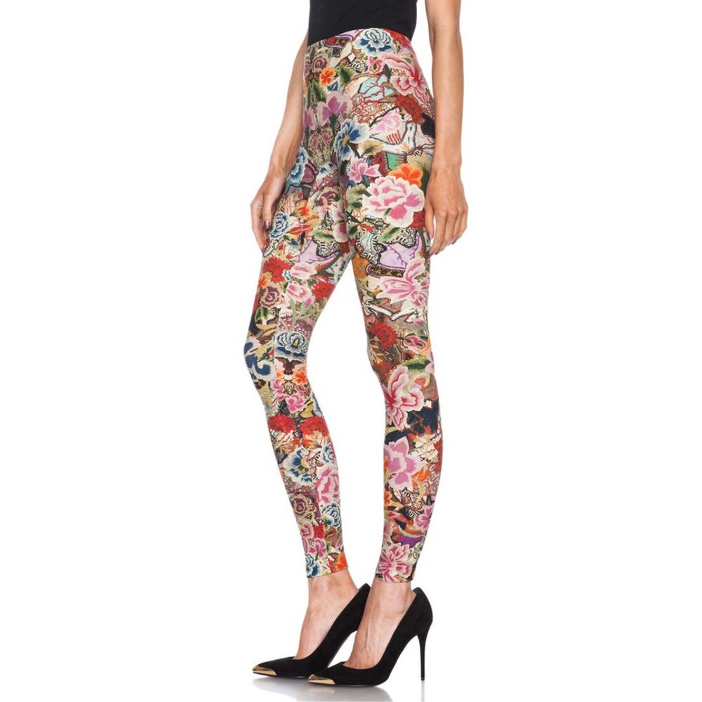 Alexander McQueen Print Polyamide-Blend Leggings Large Abstract Contemporary - Picture 2 of 8